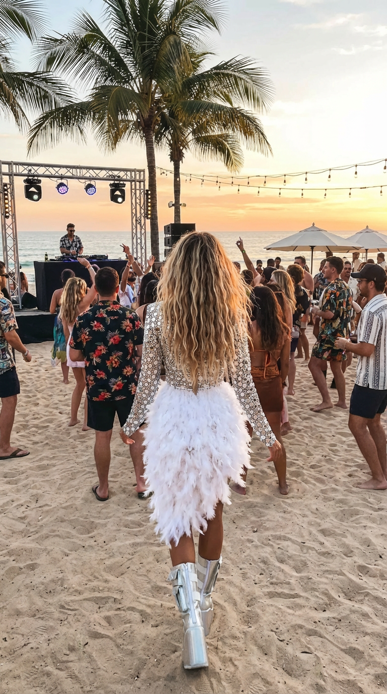 Gold Sequin Feather Party Dress – Luxury Birthday & Event Wear
